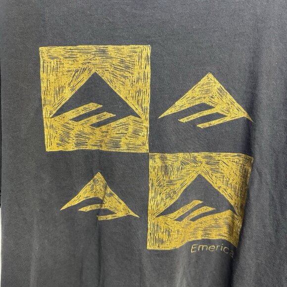 Emerica Skateboard T Shirt Mens XL Faded Black Short Sleeve Skate - Picture 3 of 11